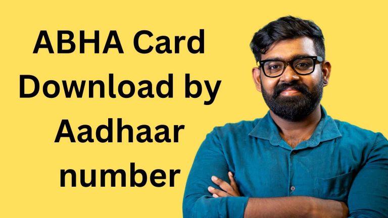 ABHA Card Download by Aadhaar number