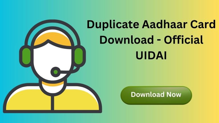 Duplicate Aadhar card download banner